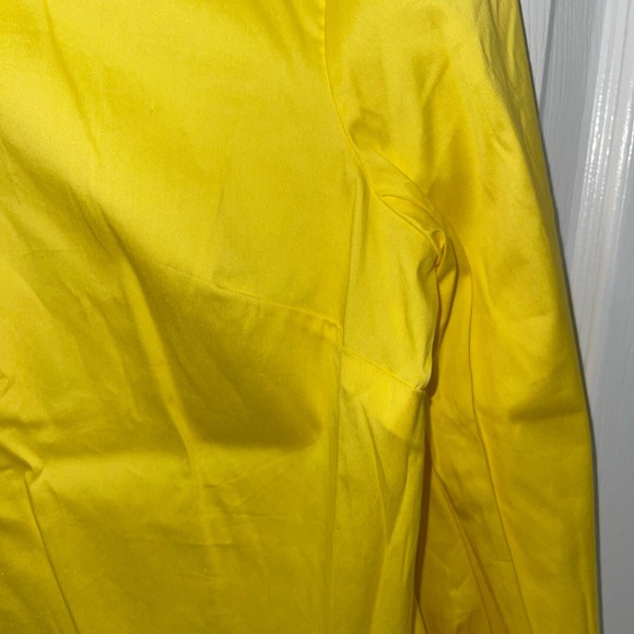 NWT‎ Talbots Mp Bright Yellow Everyday Stretch Poplin Knot Long-sleeve Blouse - Picture 8 of 11